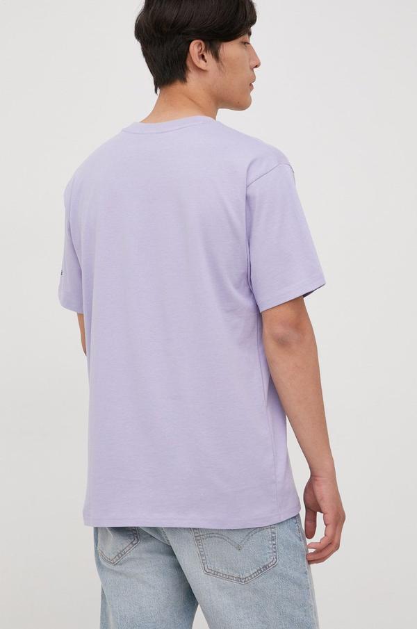 Bavlněné tričko adidas Originals HC2138 fialová barva, s potiskem