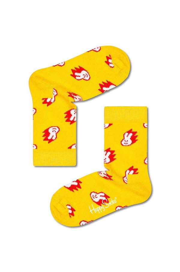 Dětské ponožky Happy Socks žlutá barva