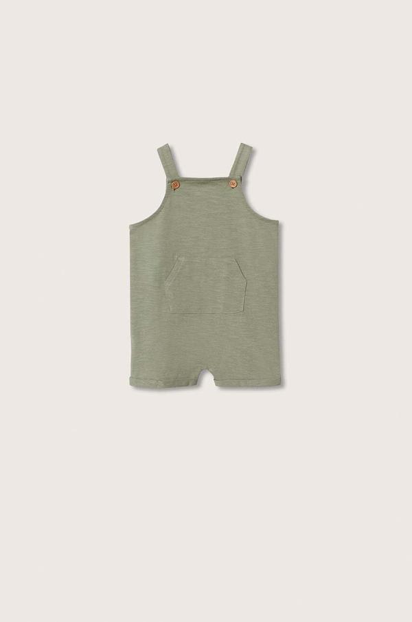 Dětské kalhoty na šle Mango Kids Nito hnědá barva,