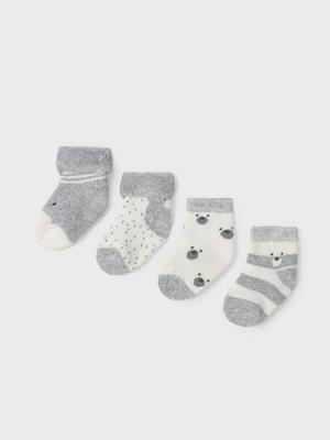Dětské ponožky Mayoral Newborn (4-Pack) šedá barva