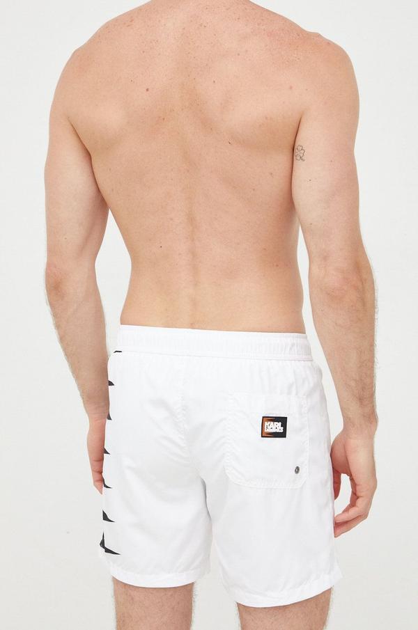 Plavkové šortky Karl Lagerfeld bílá barva