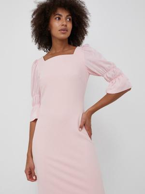 Šaty Dkny růžová barva, mini, přiléhavá