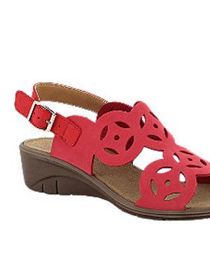 Červené kožené komfortní sandály Medicus