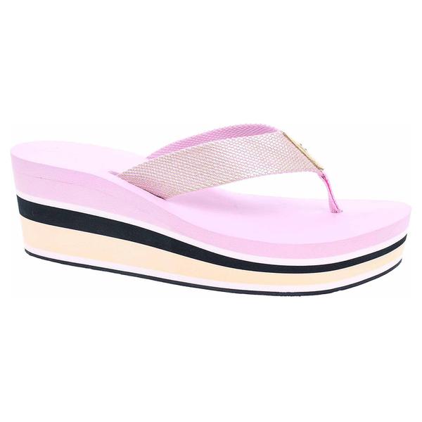 Dámské plážové pantofle Tommy Hilfiger FW0FW03864 518 pink lavender 41
