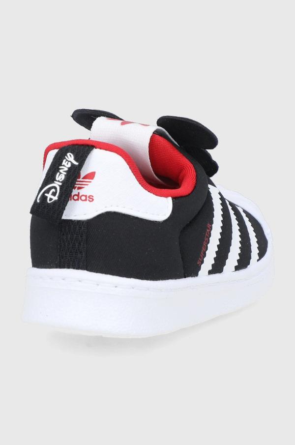 Dětské boty adidas Originals Superstar 360 x Disney černá barva