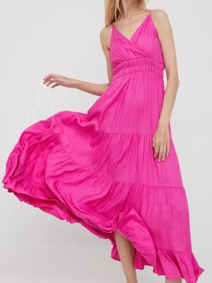 Šaty Y.A.S růžová barva, maxi