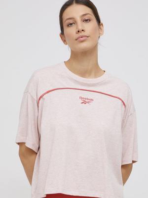 Sportovní triko Reebok HA5729 růžová barva