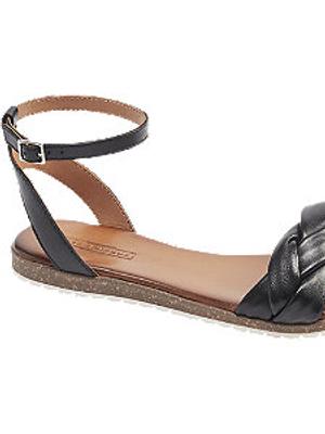 Černé kožené sandály 5th Avenue