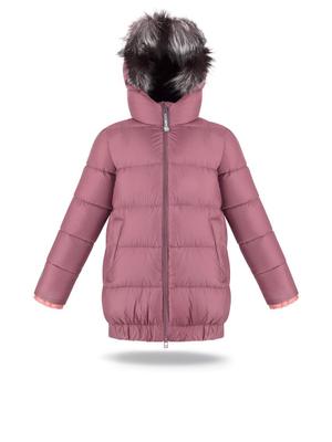 Dětská péřová bunda Fluff růžová barva