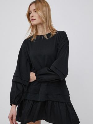 Šaty Vero Moda černá barva, mini, áčková