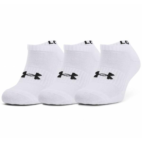 Unisex ponožky Under Armour Core No Show 3 páry  White