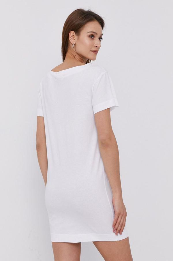 Šaty Love Moschino bílá barva, mini, jednoduché