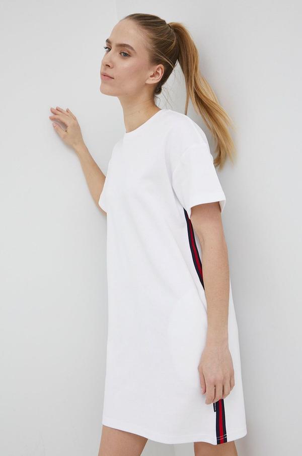 Šaty Helly Hansen bílá barva, mini, jednoduchý