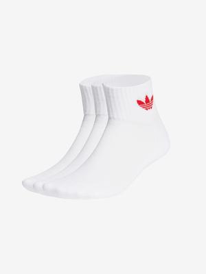 adidas Originals Mid-Cut Crew Ponožky 3 páry Bílá
