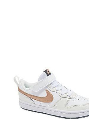 Bílé tenisky na suchý zip Nike Court Borough Low 2