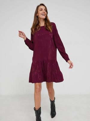Šaty Answear Lab vínová barva, mini, oversize