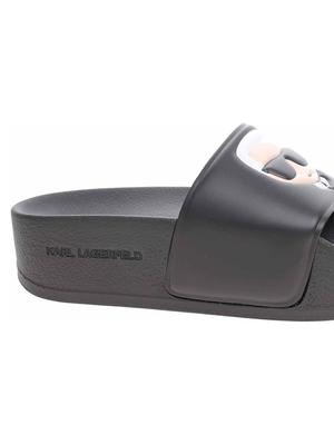 Dámské plážové pantofle Karl Lagerfeld KL80805 V00 black rubber 40