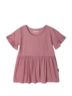 Dětské bavlněné šaty Reima Mekkonen růžová barva, mini, oversize