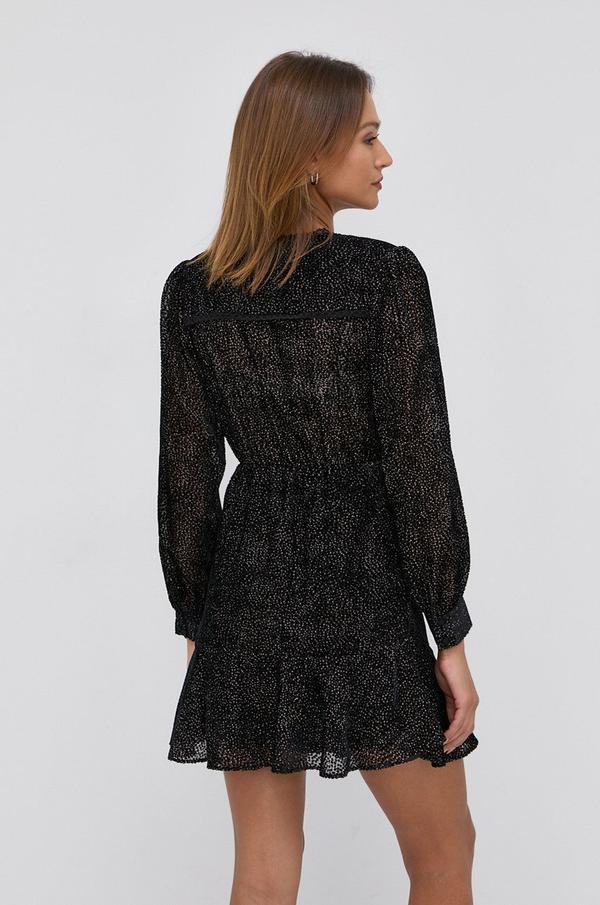 Šaty Silvian Heach černá barva, mini, jednoduché