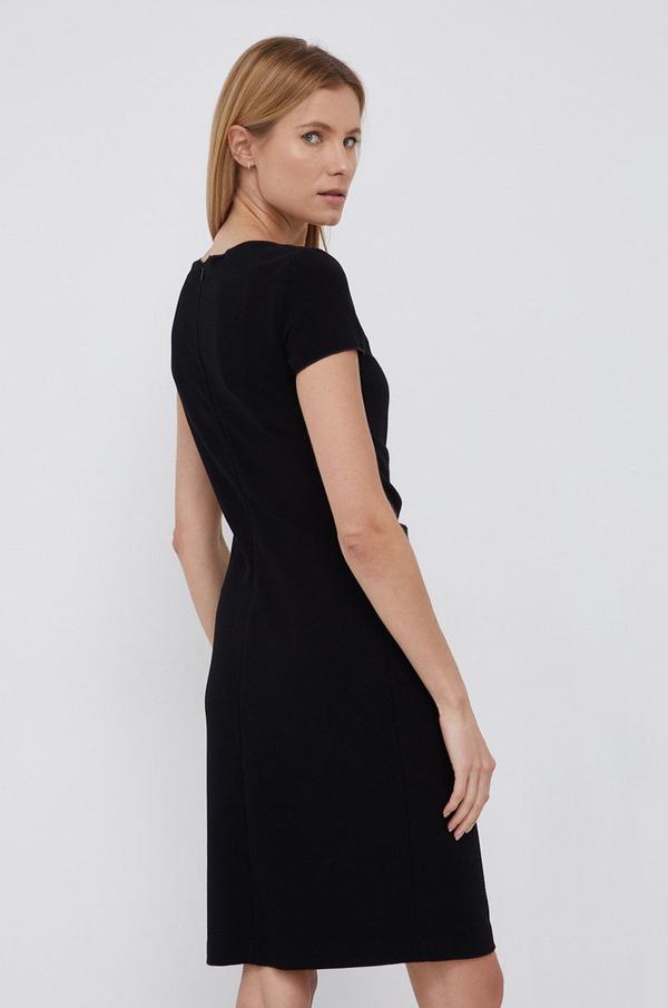 Šaty Emporio Armani černá barva, mini, áčkové