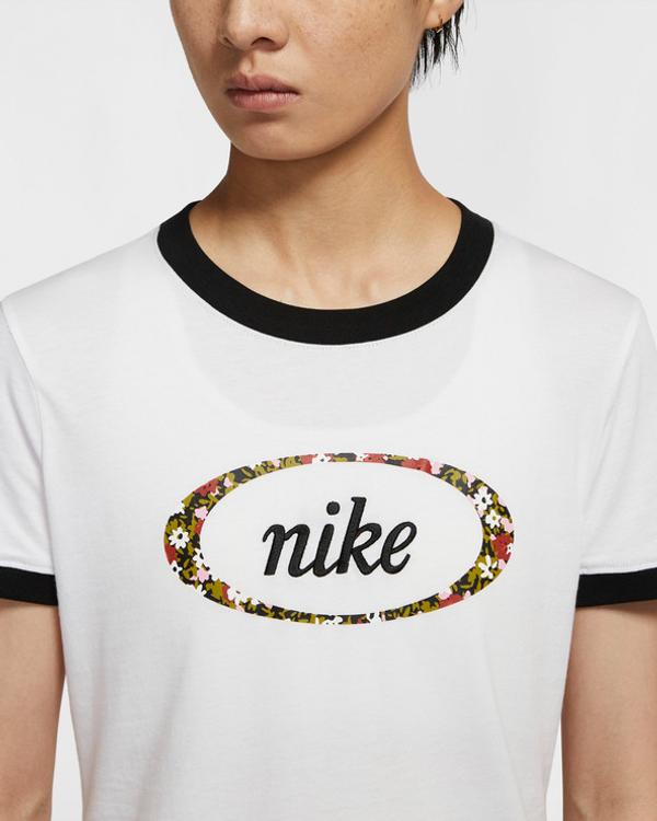 Nike Sportswear Femme Ringer Triko Bílá