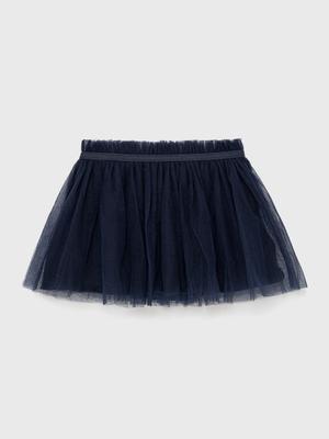 Dětská bavlněná sukně Tom Tailor tmavomodrá barva, mini, áčková