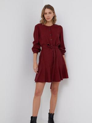 Bavlněné šaty GAP červená barva, mini, jednoduché