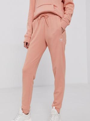 Kalhoty adidas Originals H37874 dámské, oranžová barva, hladké