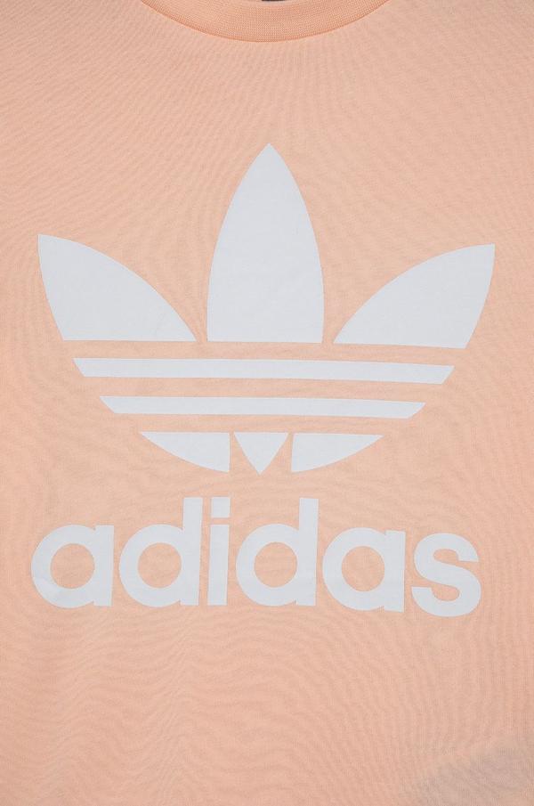 Dětské bavlněné tričko adidas Originals H25249 růžová barva