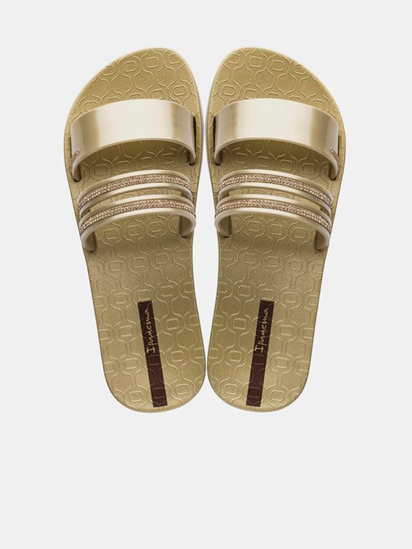 Ipanema New Glam Gold Pantofle Zlatá