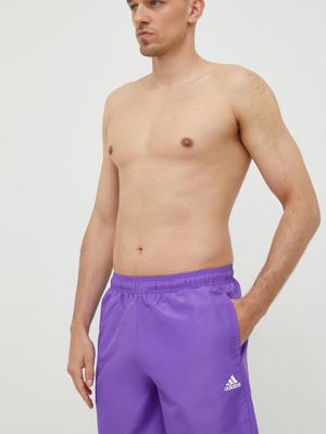 Plavkové šortky adidas Performance fialová barva