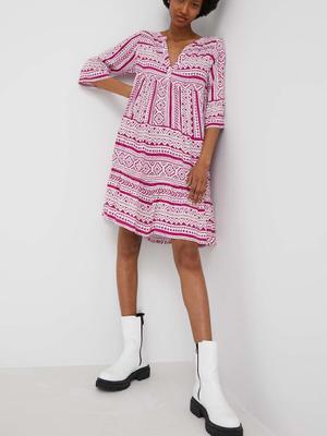 Šaty Answear Lab fialová barva, mini, áčková