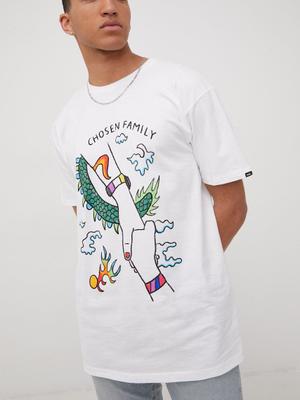 Bavlněné tričko Vans X Kaitlin Chan bílá barva, s potiskem