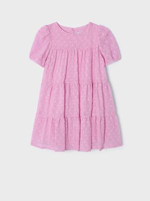 Dívčí šaty Mayoral růžová barva, mini, oversize