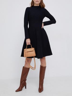 Šaty Emporio Armani černá barva, mini, áčkové