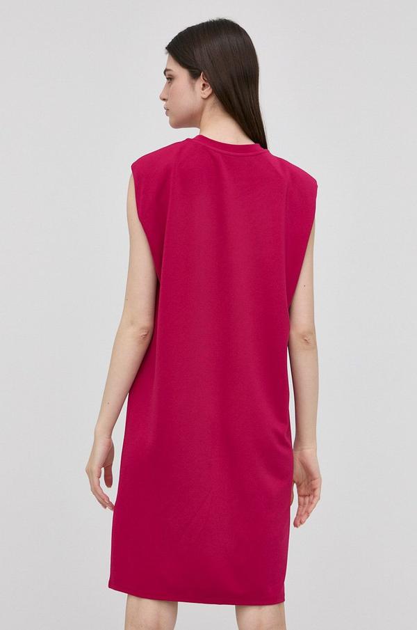 Šaty Karl Lagerfeld růžová barva, mini, jednoduchý