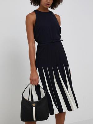 Šaty Lauren Ralph Lauren černá barva, mini, áčková