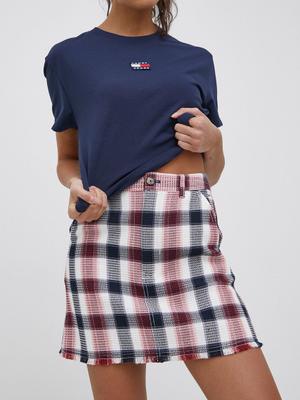 Bavlněná sukně Tommy Jeans mini, jednoduchý