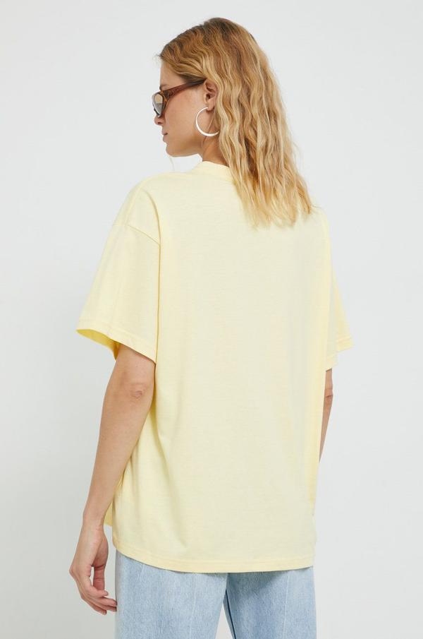 Bavlněné tričko Converse žlutá barva