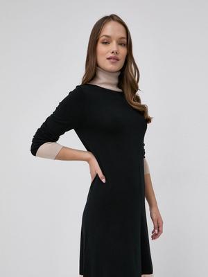 Šaty Liu Jo černá barva, mini, áčkové