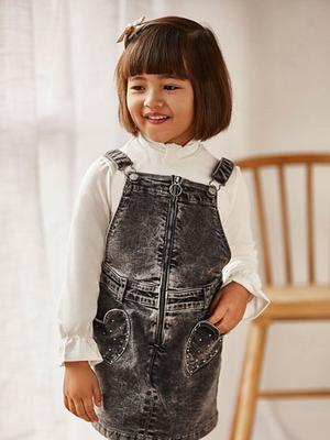 Dětské riflové šaty Mayoral šedá barva, mini, jednoduché