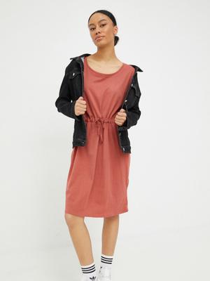 Bavlněné šaty Vero Moda vínová barva, mini, oversize