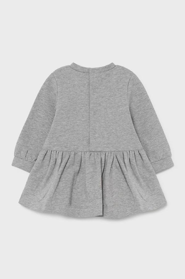 Dětské bavlněné šaty Mayoral šedá barva, mini, áčkové