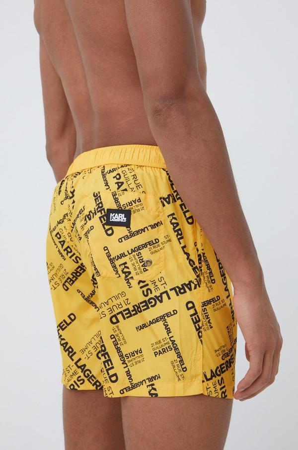 Plavkové šortky Karl Lagerfeld žlutá barva