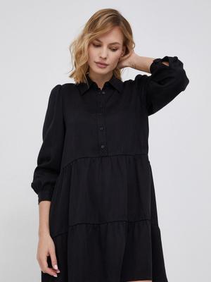 Šaty Desigual černá barva, mini, áčkové