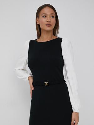 Šaty Dkny černá barva, mini, jednoduchý
