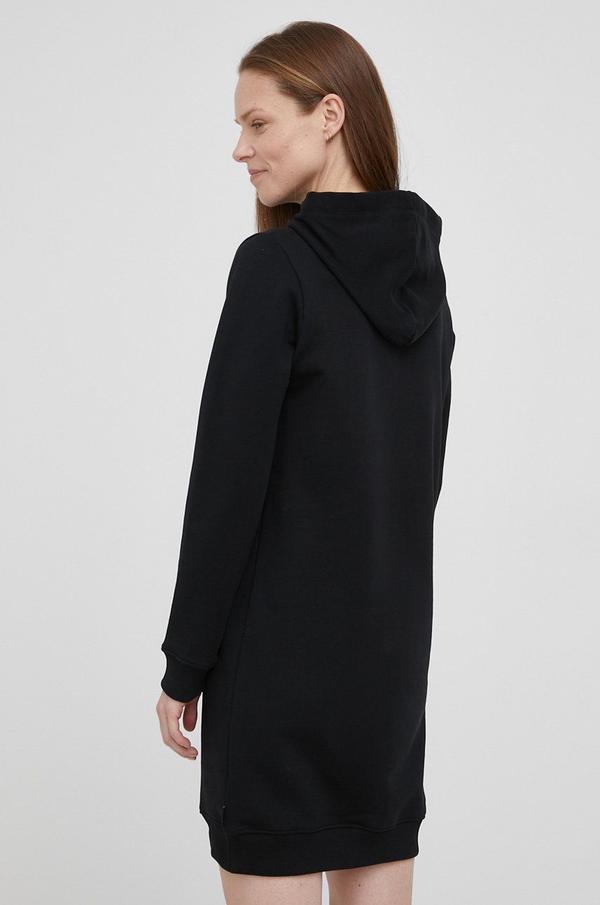 Bavlněné šaty Calvin Klein černá barva, mini, jednoduchý