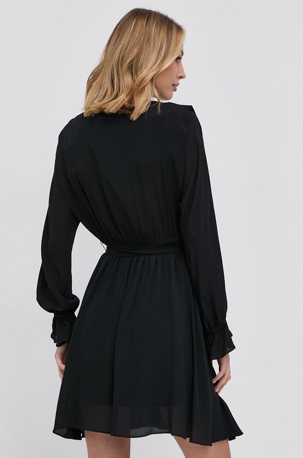 Šaty Marella černá barva, mini, áčkové
