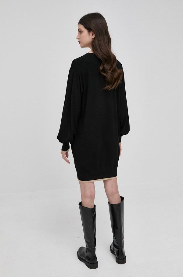 Šaty Liu Jo černá barva, mini, jednoduchý