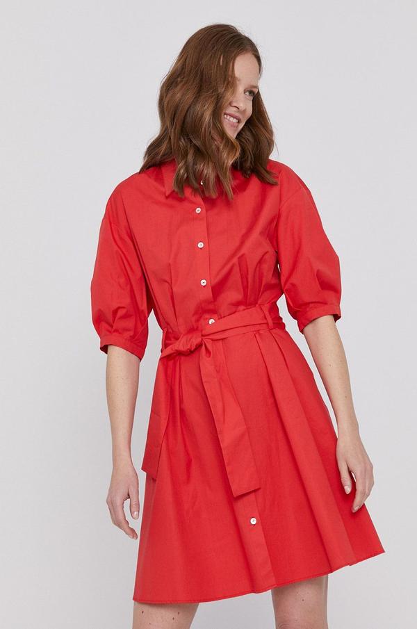 Šaty Pennyblack červená barva, mini, áčkové